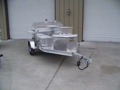 Another view of front storage on your barbecue grill trailer 