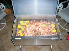 Low Country Boil in the Shrimp Steamer