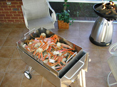 Crab legs in the Crab Steamer